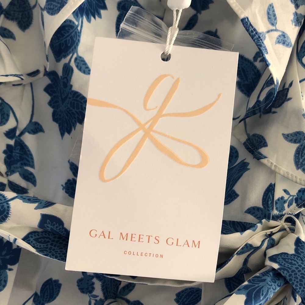 NWT Gal Meets Glam Blue Floral Olivia Dress $168 - Picture 7 of 10